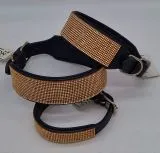 Halsband FUNKY Glitzer Total M L XL EXTRA Breit Gold Farben Starke Zugkraft Funky GO SI