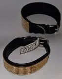 Halsband FUNKY Glitzer Total M L XL EXTRA Breit Gold Farben Starke Zugkraft Funky GO SI