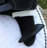 Sattel Ledersattel  KROK  Schwarz 14 15 Zoll Kopfeisen verstellbar Mono Sattel Shetty Welsh Kroko / Lack Design