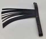 Stirnband PAOLO spanisch Stirnriemen Schwarz Fransen Frotalera Pony VB WB Leder Fransenstirnband gerade