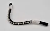 Stirnband PEARL Perlen Strass Minishetty Shetty Leder geschwungen Falabella Stirnriemen