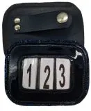 Kopfnummern Leder BLUE Blau Schwarz Glitzer Blau Schwarz Kopf Nummern Turnier Klick Lasche Lack / Glatt