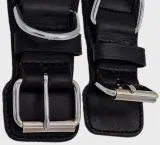 Lederhalsband TITAN Breit Pyramiden Nieten Leder X L XL Leder Halsband Nietenhalsband Schwarz Silberfarben Hohe Zugkraft