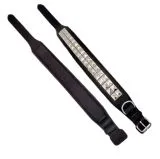 Lederhalsband TITAN Breit Pyramiden Nieten Leder X L XL Leder Halsband Nietenhalsband Schwarz Silberfarben Hohe Zugkraft