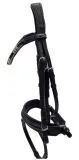 Leder Trense Schwarz DANDY Lack Glitzer VB WB X Full XXF Kaltblut Zaum Ledertrense Schwedisch + Zgel Ledertrense ergonomisch Fischgrt Muster