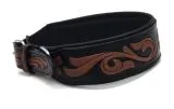 Lederhalsband Rich Breit Leder M L XL Leder Halsband Schwarz Braun punziert