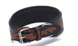 Lederhalsband Rich Breit Leder M L XL Leder Halsband Schwarz Braun punziert