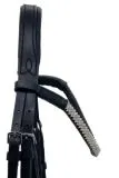 B WARE Trense Diamanti Strass Stirn + Nasenriemen Schwarz Leder VB WB Ledertrense B WARE