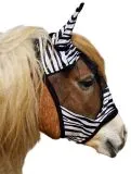 Zebra Fliegenhaube Fliegenmaske + Ohr Nasenschutz abnehmbar Schopfschlitz zum schliessen Minishetty Shetty/ Welsh PO VB WB XFULL XX Full