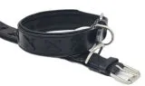 Halsband Zierstick Schwarz Leder Hundehalsband 38-44 cm Halsumfang Breit 4-4,2 cm Lederhalsband Gr. M