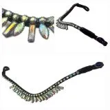 Stirnriemen Diadem Flint PONY VB WB Regenbogenfarben Perlmut geschwungen Stirnband Tysons 37 / 41 cm