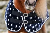 Glori Abschwitzdecke Sterne Schwarz Nicki Fleece 65 70 75 80 85 90 95 100 cm STARS Fleecedecke Minishetty Shetty Welsh