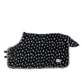 Glori Abschwitzdecke Sterne Schwarz Nicki Fleece 65 70 75 80 85 90 95 100 cm STARS Fleecedecke Minishetty Shetty Welsh