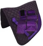 Sun Glitzer Set Schabracke Baumwolle mit Fleece Bandagen Rosa Rot Hellblau Lila Braun Schwarz Minishetty Shetty Welsh