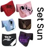 Sun Glitzer Set Schabracke Baumwolle mit Fleece Bandagen Rosa Rot Hellblau Lila Braun Schwarz Minishetty Shetty Welsh