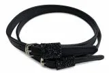 Sporenriemen Leder Sporen Ledersporenriemen Leder Glitzer Blau Schwarz Gold Silber