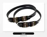 Sporenriemen Leder Sporen Ledersporenriemen Leder Glitzer Blau Schwarz Gold Silber