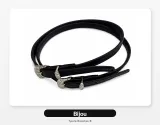 Sporenriemen Leder Sporen Ledersporenriemen Leder Glitzer Blau Schwarz Gold Silber