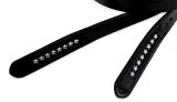 Steigb�gelriemen Stella – kurze Leder-Steigb�gelriemen mit Sternendeko Sterne 100 110 120 cm Schwarz