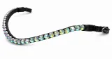 Big Rainbow Stirnriemen Stirnband 45 / 55 cm Kaltblut XF XX Full Leder Schnellverschluss Glitzer gro�e Rivoli Regenbogen