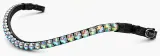 Big Rainbow Stirnriemen Stirnband 45 / 55 cm Kaltblut XF XX Full Leder Schnellverschluss Glitzer gro�e Rivoli Regenbogen