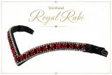 Royal Stirnriemen Kaltblut X Full XX Full Royal Ruby Royal Ice 45 / 55 cm Glitzerstirnband Schnellverschluss-System