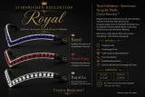 Royal Stirnriemen Kaltblut X Full XX Full Royal Ruby Royal Ice 45 / 55 cm Glitzerstirnband Schnellverschluss-System