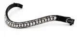 Stirnriemen Stirnband Stella Glitzer Sterne GR. Minishetty bis XX Full Leder Kristalle & Schnellverschluss