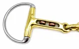 D-Ring Gebiss mit Kupferrollen doppelt gebrochen Argentan Kupfer 15,5 16,5 17,5 cm D-Ring Gebiss mit Kupferrollen