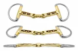 D-Ring Gebiss Kaltblut Kupferrollen doppelt gebrochen Argentan Kupfer 15,5 16,5 17,5 cm D-Ring Gebiss