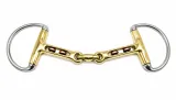 D-Ring Gebiss Kaltblut Kupferrollen doppelt gebrochen Argentan Kupfer 15,5 16,5 17,5 cm D-Ring Gebiss
