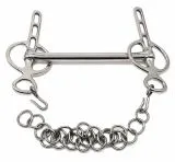 Liverpool Gebiss Stange 1,5 cm 3 Slot 15,5 16,5 17,5 + Kinnkette Kaltblut Fahrgebiss �bergr��e