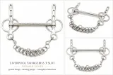 Liverpool Gebiss Stange 1,5 cm 3 Slot 15,5 16,5 17,5 + Kinnkette Kaltblut Fahrgebiss �bergr��e