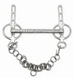 Liverpool Gebiss Stange 1,5 cm 3 Slot 15,5 16,5 17,5 + Kinnkette Kaltblut Fahrgebiss �bergr��e