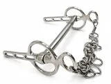 Liverpool Gebiss Stange 1,5 cm 3 Slot 15,5 16,5 17,5 + Kinnkette Kaltblut Fahrgebiss �bergr��e