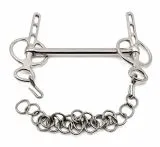 Liverpool Gebiss Stange 1,5 cm 3 Slot 15,5 16,5 17,5 + Kinnkette Kaltblut Fahrgebiss �bergr��e