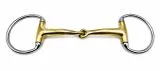 D Ring Gebiss einfach gebrochen 15,5 16,5 17,5 �bergr��e Argentan 15 mm gro�e Ringe Kaltblut Bit
