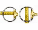 D Ring Gebiss einfach gebrochen 15,5 16,5 17,5 �bergr��e Argentan 15 mm gro�e Ringe Kaltblut Bit
