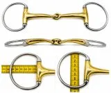 D Ring Gebiss einfach gebrochen 15,5 16,5 17,5 �bergr��e Argentan 15 mm gro�e Ringe Kaltblut Bit