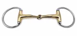 D Ring Gebiss einfach gebrochen 15,5 16,5 17,5 �bergr��e Argentan 15 mm gro�e Ringe Kaltblut Bit