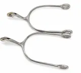 R�dchensporen Sporen Rad Edelstahl Messing 4,5 cm leicht nach oben gebogen 1 Paar = 2 St�ck