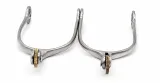 R�dchensporen Sporen Rad Edelstahl Messing 4,5 cm leicht nach oben gebogen 1 Paar = 2 St�ck