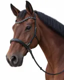Minishetty Shetty Welsh Sidepull Trense NOVA gebisslose Ledertrense Schnellverschluss-Stirnriemen Gummiz�geln bis x Full