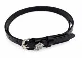 Sporen Riemechen 1 Paar Sporenriemen Blume Glitzer Leder Ledersporenriemchen Strass Schwarz