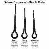 Schweifriemen Minishetty Shetty Pony Schweifmetze Schwarz Leder MS S PO Schweif - Riemen