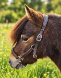 Avena Lederhalfter Leder Halfter Minishetty Shetty Welsh Pony Schwarz Braun ergonomisch - fallen gro� aus-