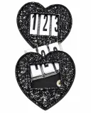 Kopfnummern Herzchen Schwarz Glitzer Herz 9 X 9 cm Turniernummern Nummern Turnier Nummer