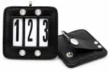 Kopfnummern Black Diamond Kopfnummer Glitzer Leder Startnummern 1 Paar Turnier Nummern Schwarz