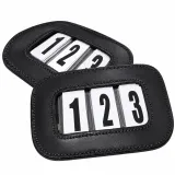 Kopf Nummer Leder zum anklicken Schwarz oBraun Leder uni Turnier Nummern Kopfnummern Turniernummern