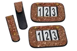 Turnier SET Kopfnummer Kopfnummern Clip Ros�gold Rosegold Glitzer Set m�glich Turnier Nummern